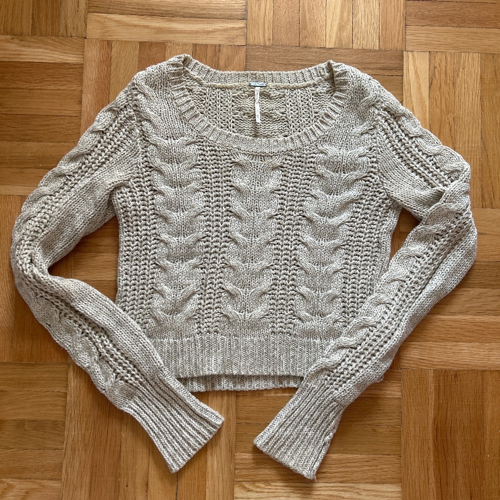 Free people cable knit sweater